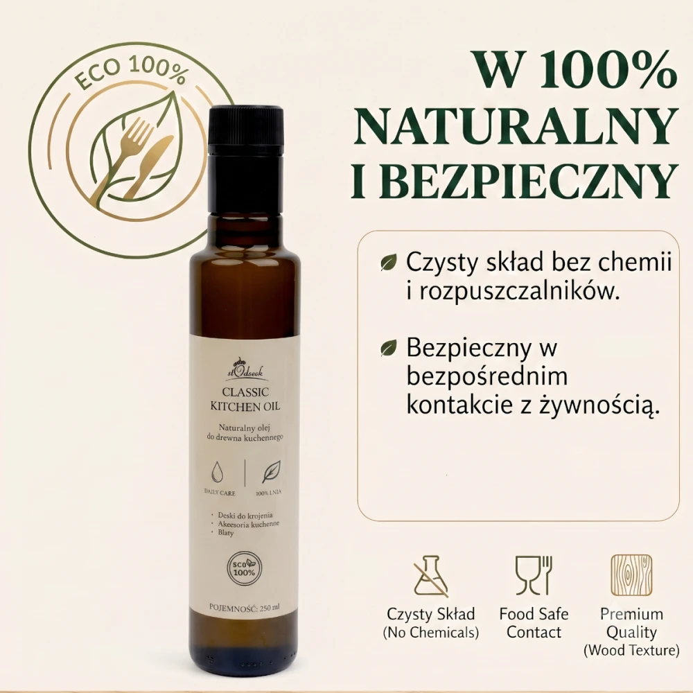 Stodesek Classic Kitchen Oil 250ml – Wydajny olej do desek do krojenia
