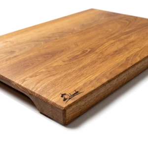 Deska dębowa do krojenia i serwowania 50x30x2,5cm Slim z uchwytami 